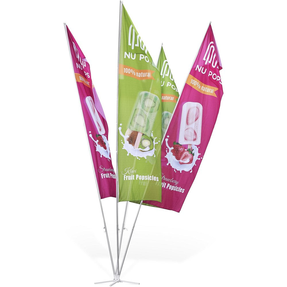 4 Flag Fountain 6m Large (1m x 4m flags)
