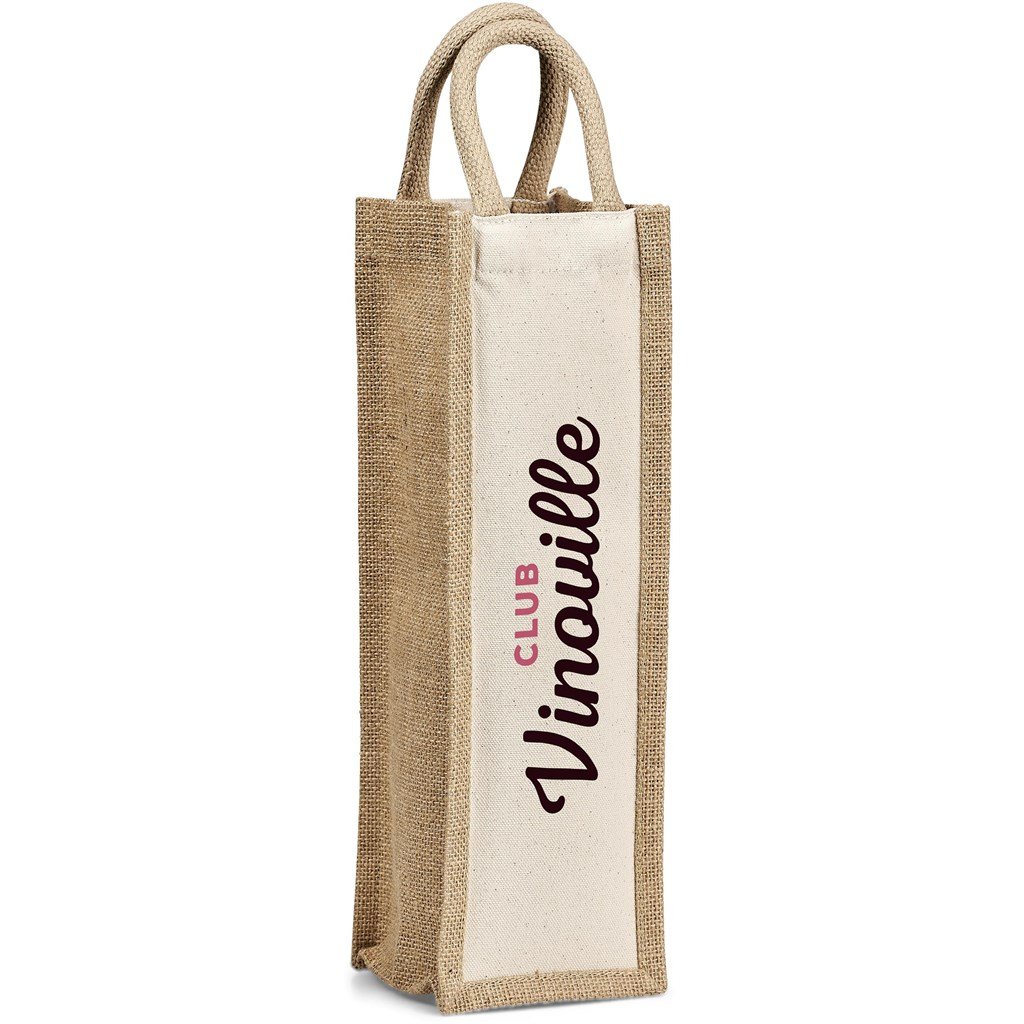 Jute & Cotton Wine Tote