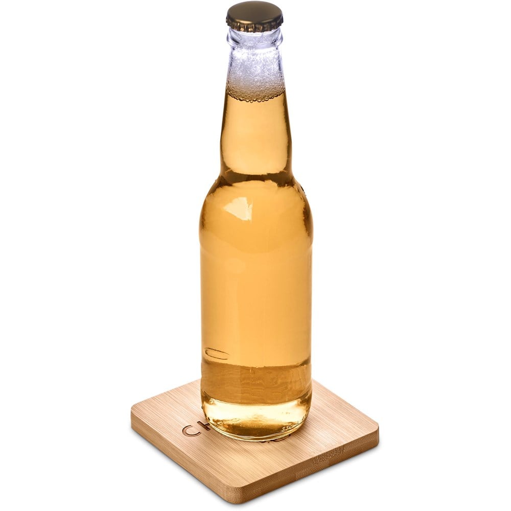 6 Packed Bamboo Bottle Opener Coasters