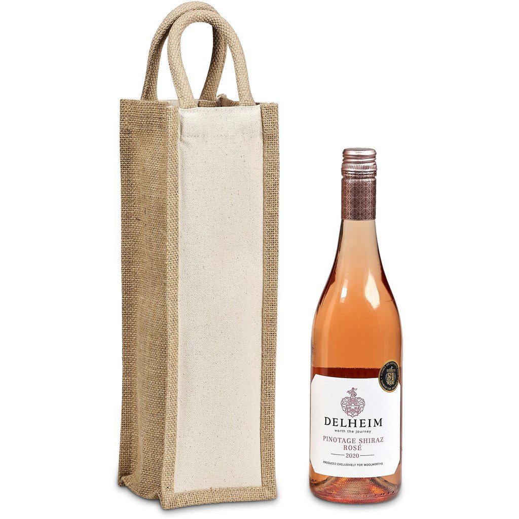 Jute & Cotton Wine Tote