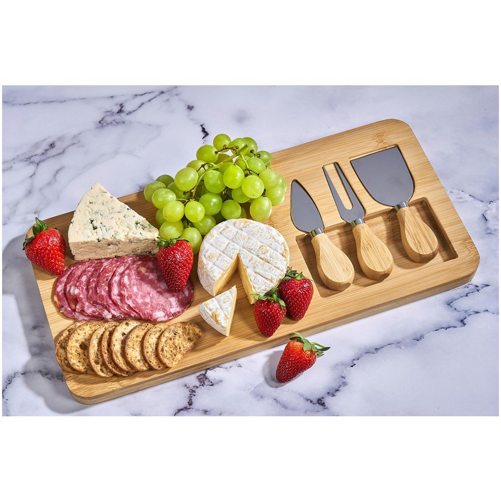 Bamboo Cheese Board Set