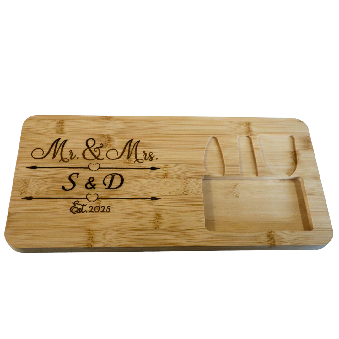 Bamboo Cheese Board Set